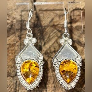 Dichroic Beads Earrings 2”